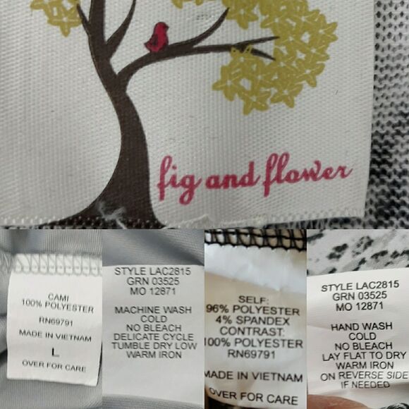 Anthro Fig & Flower Snake Knit Sheer Panelled Full Sharkbite Maxi Dress Sz L - Picture 13 of 14